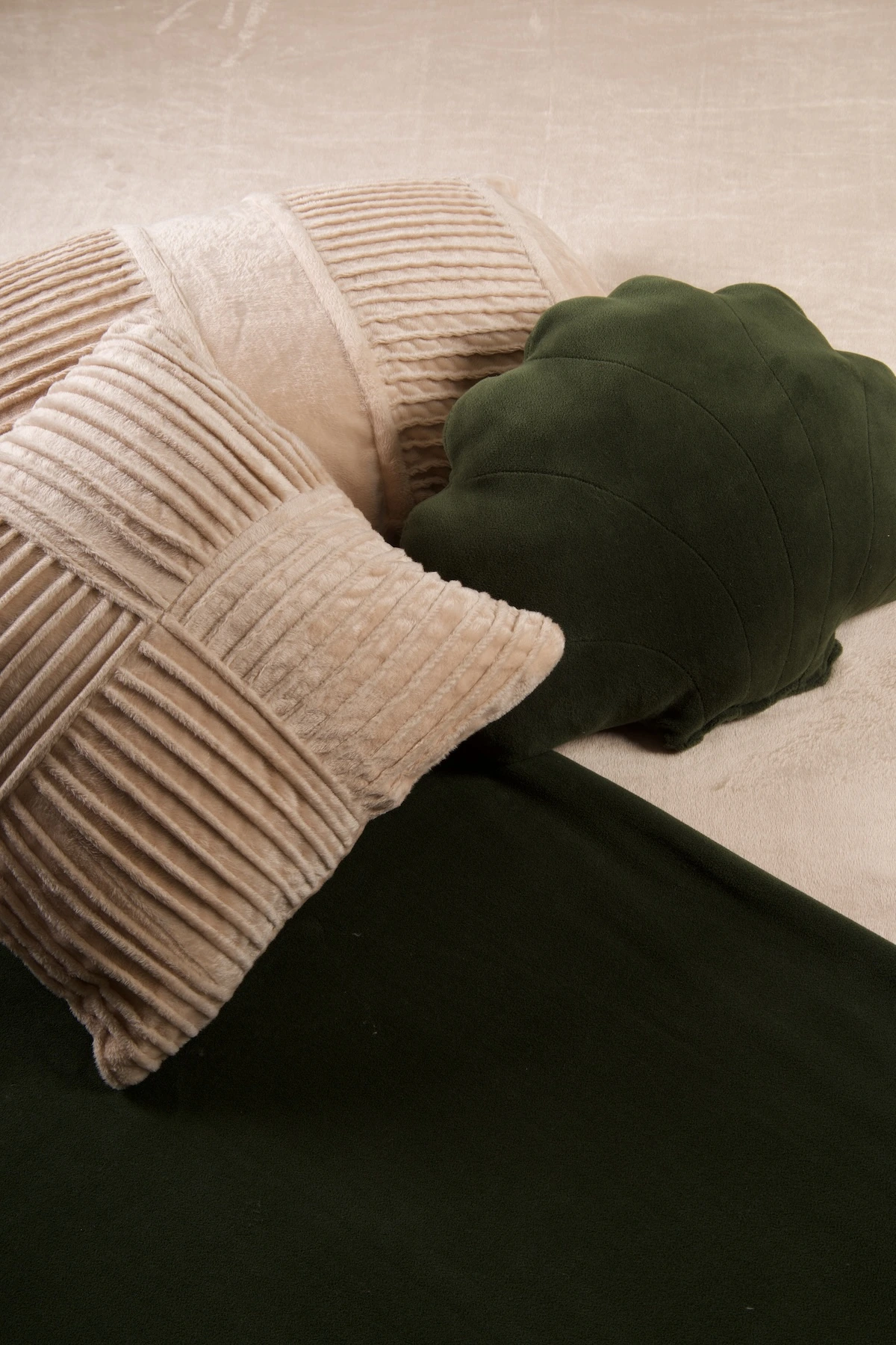 white and olive green
